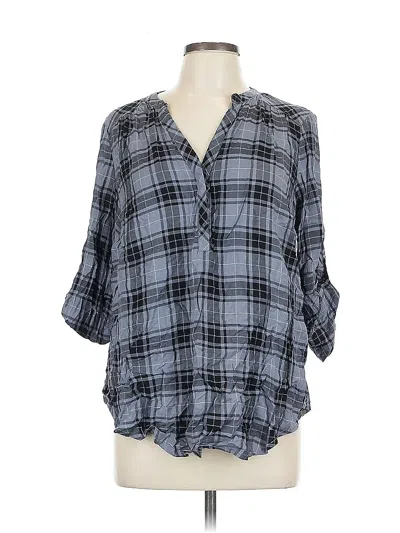 Pre-owned Torrid 3/4 Sleeve Blouse In Gray