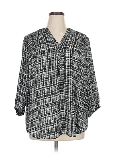 Pre-owned Torrid 3/4 Sleeve Blouse In Gray