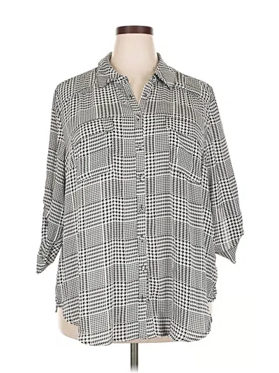 Pre-owned Torrid 3/4 Sleeve Blouse In Gray