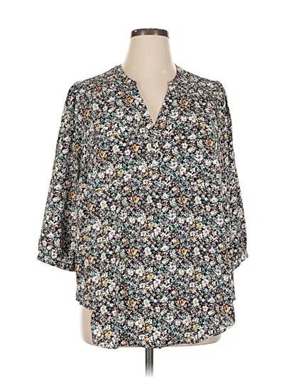 Pre-owned Torrid 3/4 Sleeve Blouse In Gray