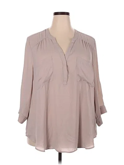 Pre-owned Torrid 3/4 Sleeve Blouse In Gray
