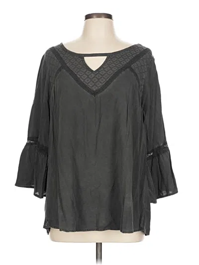 Torrid 3/4 Sleeve Blouse In Gray