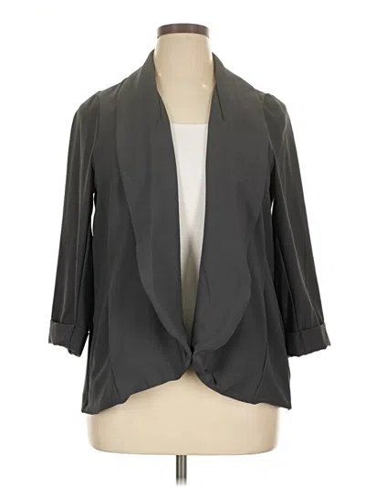 Pre-owned Torrid 3/4 Sleeve Blouse In Gray