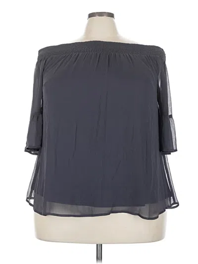 Torrid 3/4 Sleeve Blouse In Gray