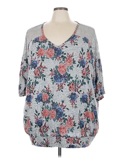 Pre-owned Torrid 3/4 Sleeve Blouse In Gray