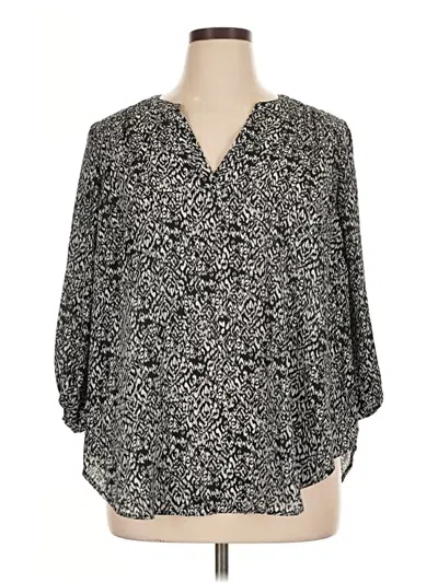 Pre-owned Torrid 3/4 Sleeve Blouse In Gray