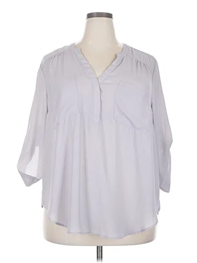Pre-owned Torrid 3/4 Sleeve Blouse In Gray