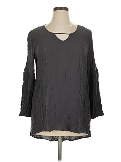 Pre-owned Torrid 3/4 Sleeve Blouse In Gray