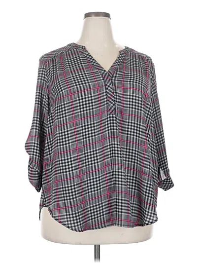 Pre-owned Torrid 3/4 Sleeve Blouse In Gray