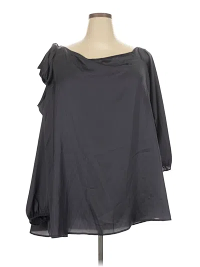 Pre-owned Torrid 3/4 Sleeve Blouse In Gray