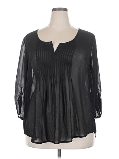 Pre-owned Torrid 3/4 Sleeve Blouse In Gray