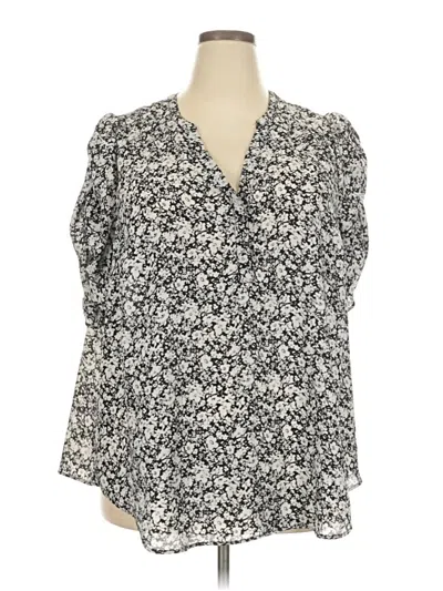 Pre-owned Torrid 3/4 Sleeve Blouse In Gray