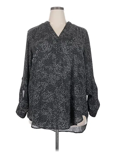Pre-owned Torrid 3/4 Sleeve Blouse In Gray