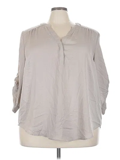 Pre-owned Torrid 3/4 Sleeve Blouse In Gray