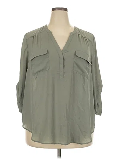 Pre-owned Torrid 3/4 Sleeve Blouse In Gray