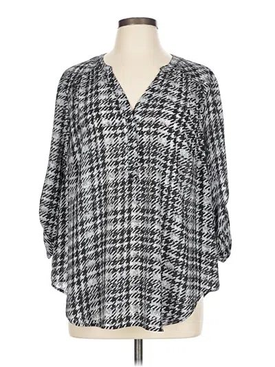Pre-owned Torrid 3/4 Sleeve Blouse In Gray