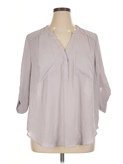 Pre-owned Torrid 3/4 Sleeve Blouse In Gray