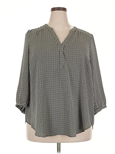 Pre-owned Torrid 3/4 Sleeve Blouse In Gray