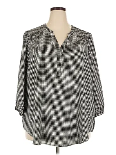 Pre-owned Torrid 3/4 Sleeve Blouse In Gray
