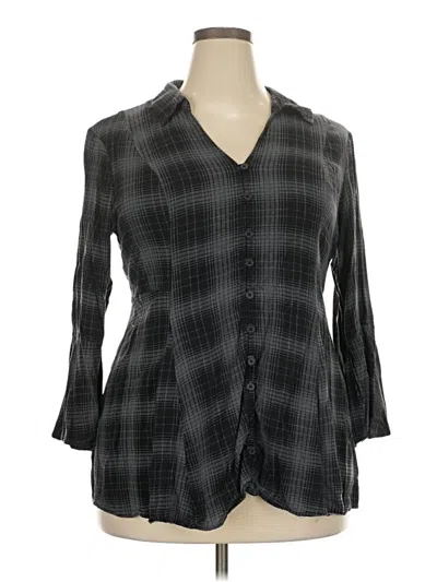 Pre-owned Torrid 3/4 Sleeve Blouse In Gray