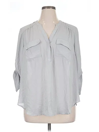 Pre-owned Torrid 3/4 Sleeve Blouse In Gray