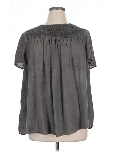Pre-owned Torrid 3/4 Sleeve Blouse In Gray