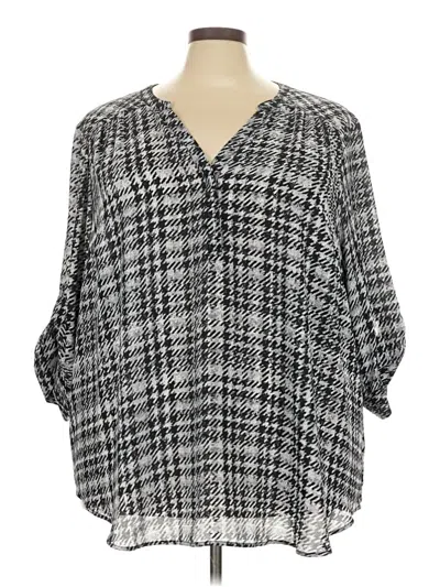 Pre-owned Torrid 3/4 Sleeve Blouse In Gray