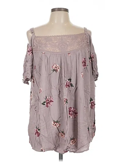 Pre-owned Torrid 3/4 Sleeve Blouse In Gray