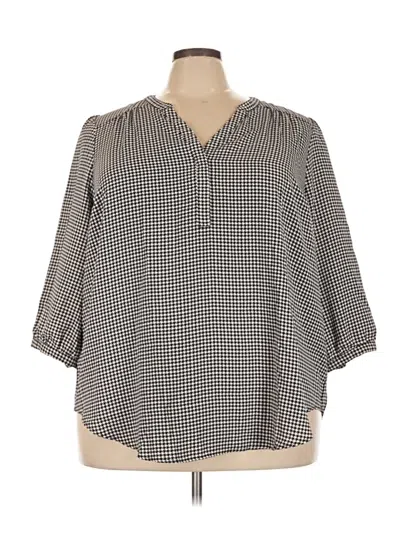 Pre-owned Torrid 3/4 Sleeve Blouse In Gray