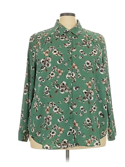 Pre-owned Torrid 3/4 Sleeve Blouse In Green
