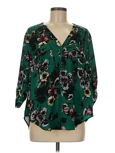 Pre-owned Torrid 3/4 Sleeve Blouse In Green