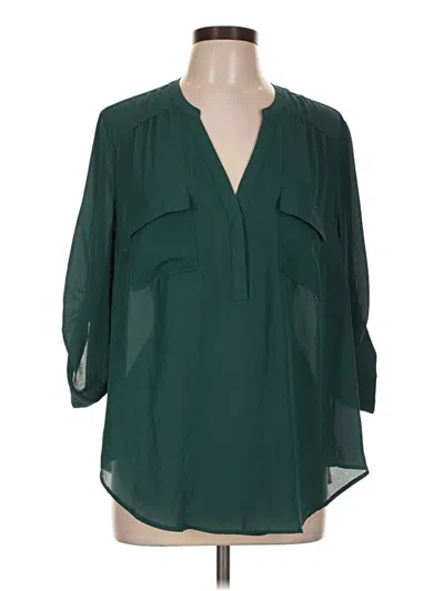 Torrid 3/4 Sleeve Blouse In Green