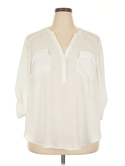 Pre-owned Torrid 3/4 Sleeve Blouse In Ivory