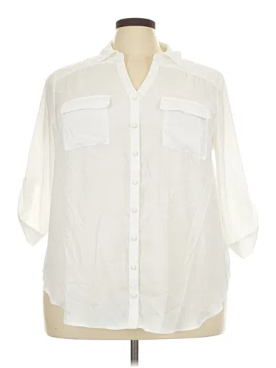 Pre-owned Torrid 3/4 Sleeve Blouse In Ivory