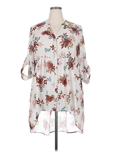 Pre-owned Torrid 3/4 Sleeve Blouse In Ivory