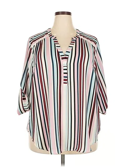 Pre-owned Torrid 3/4 Sleeve Blouse In Ivory