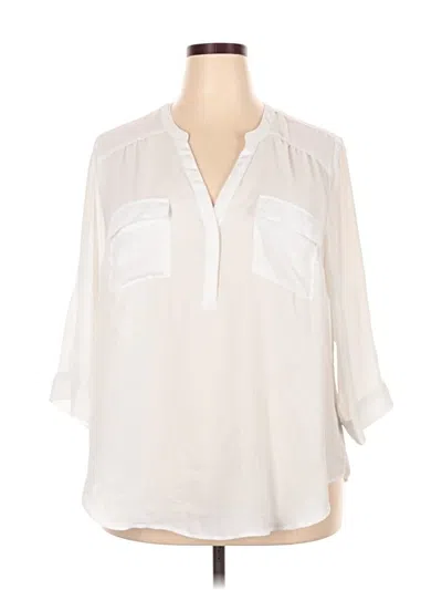 Pre-owned Torrid 3/4 Sleeve Blouse In Ivory