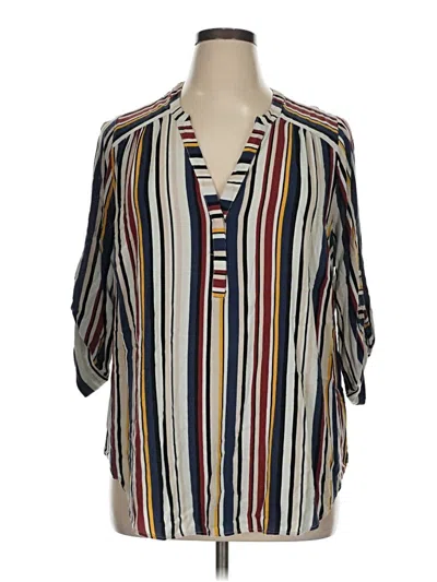 Pre-owned Torrid 3/4 Sleeve Blouse In Ivory