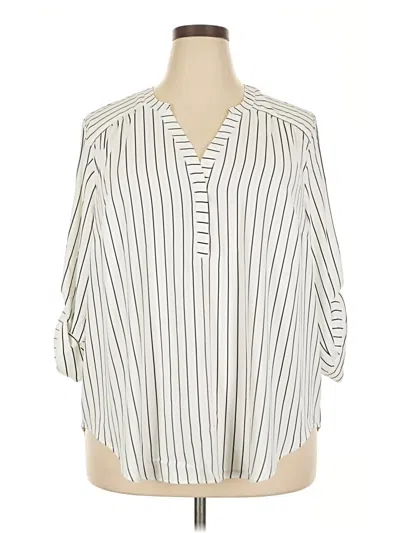 Pre-owned Torrid 3/4 Sleeve Blouse In Ivory