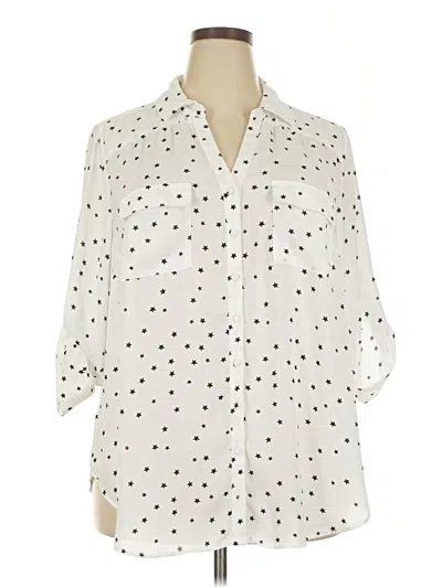Pre-owned Torrid 3/4 Sleeve Blouse In Ivory