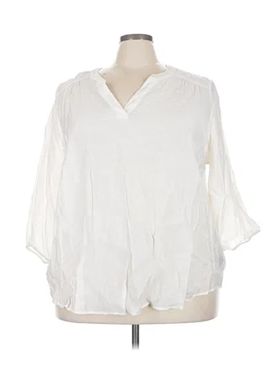 Pre-owned Torrid 3/4 Sleeve Blouse In Ivory