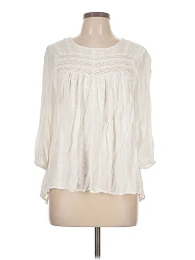 Pre-owned Torrid 3/4 Sleeve Blouse In Ivory