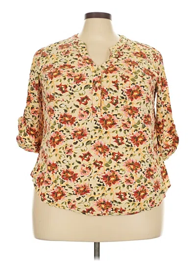 Pre-owned Torrid 3/4 Sleeve Blouse In Ivory