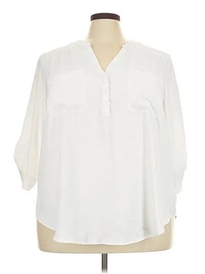 Pre-owned Torrid 3/4 Sleeve Blouse In Ivory