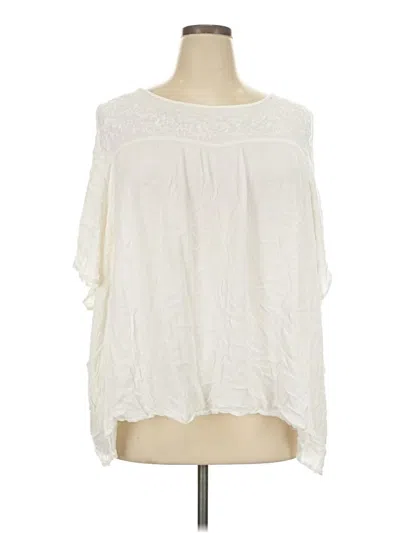 Pre-owned Torrid 3/4 Sleeve Blouse In Ivory