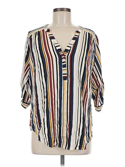 Pre-owned Torrid 3/4 Sleeve Blouse In Ivory
