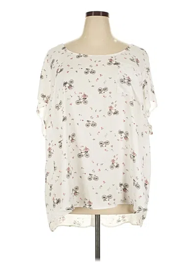 Pre-owned Torrid 3/4 Sleeve Blouse In Ivory