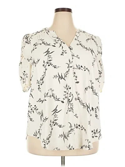 Pre-owned Torrid 3/4 Sleeve Blouse In Ivory