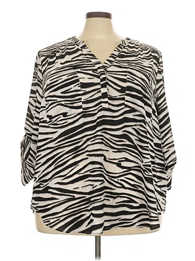 Pre-owned Torrid 3/4 Sleeve Blouse In Ivory