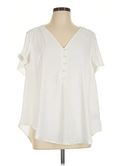 Pre-owned Torrid 3/4 Sleeve Blouse In Ivory